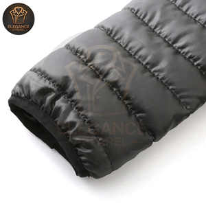 Chaqueta de Invierno con Capucha y Cremallera Completa, Color Negro, Chaqueta Acolchada Gruesa para Hombre, Chaqueta Universitaria de Béisbol - Product Image 2