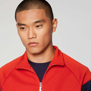 Custom Red Black <b>White</b> Track <b>Jacket</b> <b>Men</b> Full Zip Sportswear Streetwear Top - Product Image 2