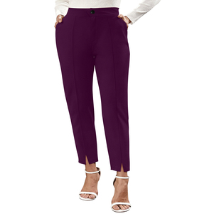 EXPORTACIÓN INDIANA Pantalones de color vino más vendidos Ropa inferior elástica ligera para uso informal con tamaño personalizado a un precio asequible - Product Image 1