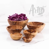 Handgemaakte groothandel olijfhouten kommen, milieuvriendelijk, ArtisRaw, stijlvol, modern, decoratief houten serviesgoed, diverse maten, geschikt voor serveren