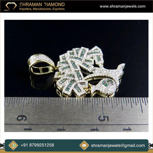 จี้เพชรโมอิสสำหรับงานพรอมสำหรับงานปาร์ตี้หลากหลาย1.86 925เงินสเตอร์ลิงกระเป๋าเงินแบบสั่งทำได้ - Product Image 3