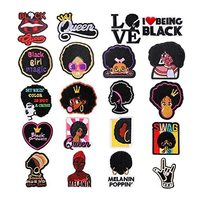 "Short N' Sassy Diva (coupe de cheveux)" Afrocentric-Diva Patch 3 "Patch brodé à repasser, bricolage, fournitures d'artisanat cheveux courts