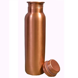 Restaurant décoratif de table eau potable but plaine poli cuivre bouteille d'eau potable but hôtel décoratif - Product Image 6