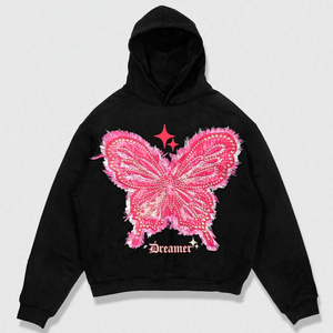 เสื้อฮู้ดแบบสั่งทำสำหรับผู้ชายเสื้อฮู้ดทีมเฉพาะบุคคลสำหรับชุดทำงานวิทยาลัยการปักลายด้วยพลอยเทียมสำเนียงจัดส่งทั่วโลกอย่างรวดเร็ว - Product Image 1