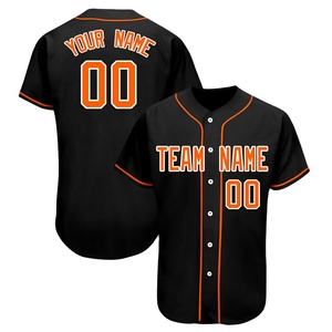 Custom Digital Print Logo <b>Baseball</b> Jersey Quick Dry Mesh Fabric Button 100% Polyester Breathable Moisture Wicking Softball - Product Image 2