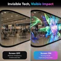 Écran LED transparent haute transparence P3.91, mur vidéo en verre, signalisation numérique OEM 6000 Nits pour vitrine de centre commercial intérieur