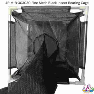 Cage d'élevage d'insectes en maille fine noire de style industriel 4F-M-B-303030, fabriquée en plastique durable - Product Image 1