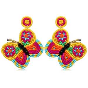 Boucles d'oreilles pendantes faites à la main, de qualité supérieure, avec perles, bijoux de créateur pour les soirées, à prix avantageux - Product Image 2