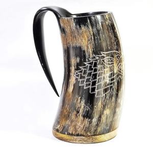 Taza vikinga hecha a mano Taza de cerámica de cuerno real segura y duradera fabricante indio exportación al por mayor - Product Image 3
