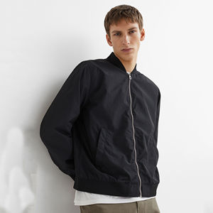 Chaqueta de Bombardero a prueba de viento de gran tamaño para hombre de alta calidad, estampado personalizado, forro polar transpirable, con capucha, diseño bordado, soporte, invierno, OEM - Product Image 2