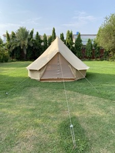 Luxury <span class=keywords><strong>Glamping</strong></span> 3m 4m 5m 6m 7m tenda a campana in tela <span class=keywords><strong>di</strong></span> cotone impermeabile per campeggio all'aperto