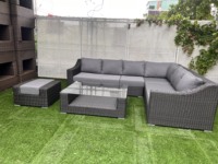 Europäisches Modernes Design Wohnzimmer-Ecksofa-Set - Konvertierbares Polyrattan-Massagesofa-Bett für Villa, Lager, Badezimmer, Esszimmer