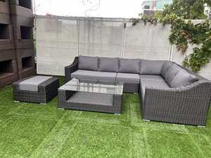 Ensemble de Canapés d'Angle pour Salon - Design Européen Moderne Convertible en Poly Rotin pour Mobilier de Maison Villa Cuisine et Salle à Manger - Product Image 6