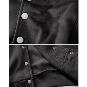 Pakistan Manufactured High Quality Lightweight OEM Crop Top Letterman <b>Jackets</b> <b>Short</b> Knitted Processing - Product Image 3