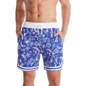 Pantalones cortos de malla con estampado de Cachemira de alta calidad personalizados OEM para hombre, pantalones cortos deportivos informales de secado rápido, pantalones cortos de béisbol sublimados transpirables - Product Image 6