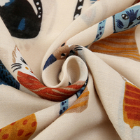 Écharpe en coton imprimée chat 180*85CM, tendance féminine, nouveau motif animal, châle en viscose, hijabs, châles de plage, vente chaude