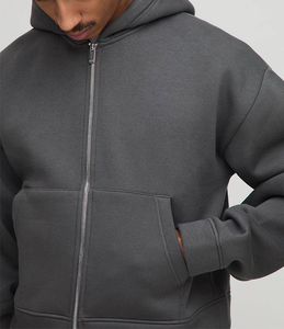 Sudadera con Capucha para Hombre, Diseño Gráfico Personalizado, Letras en Negrita, Tela de Poliéster, Bolsillo Delantero, Cremallera Frontal, Estampado Serigrafiado - Product Image 2