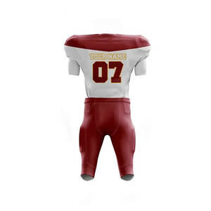 Design Your Club Teams Sets Pakistan Made Custom <b>White</b> High Quality American <b>Football</b> Uniform Jersey And Pants Set For Men - Product Image 2
