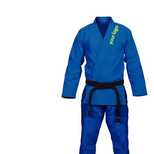 Uniforme de artes marciales de kimono Jiu Jitsu azul 100% algodón BJJ Gear Jiu Jitsu Gi Kimono en blanco BJJ Gi precio para desgaste básico de Jiu Jitsu - Product Image 6