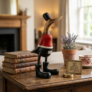 Figurine de canard Art Déco artisanale, écologique, faite à la main, décoration animale pour la maison et le bureau, présentation sur table de salon, cadeau - Product Image 2