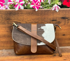 กระเป๋าถือหนังวัวธรรมชาติทำจากหนังวัวสไตล์ตะวันตกกระเป๋าหนังมีสายคาดลำตัวสำหรับผู้หญิงของขวัญ - Product Image 3