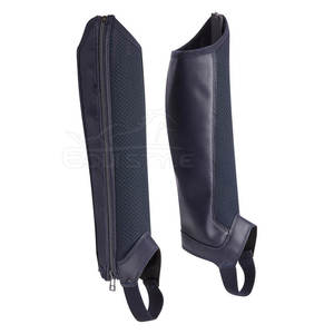 Demi-chaps en cuir véritable de vache OEM Chaps d'équitation avec logo personnalisé de qualité supérieure pour hommes et femmes - Product Image 2
