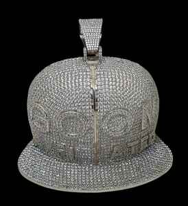 Custom High Quality VVS Moissanite Diamond <b>Pendants</b> 925 <b>Silver</b> Iced Out Hip Hop Pendent for <b>Men</b> Moissanite Cap Pendent - Product Image 2