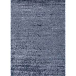 Konstrukt Blue Classic Handmade Wool Bamboo Silk <b>Rug</b> 10mm Thickness Solid Color Rectangle Design HWB-15 for Teenagers for Home - Product Image 1