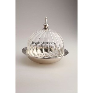 Fabricant de vaisselle de table en bois de forme personnalisée Plat et assiette à fromage et beurre avec couvercle en verre Plat à beurre fait main le plus vendu - Product Image 2