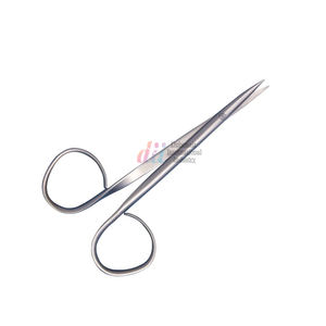 Ribbon Handle Iris Scissors 11cm Straight <b>Large</b> <b>Ring</b> Surgical Dental Instruments Iris Scissors Ribbon Handle Supercut Scissor CE - Product Image 2