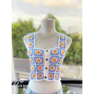 Vente chaude à prix raisonnable Femme à la mode Tops Tendance Crochet Top avec une haute qualité - Product Image 4