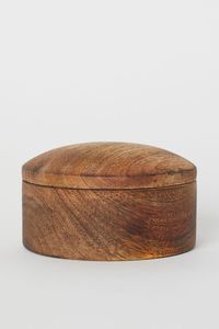 Wood Round Box <b>With</b> <b>Lid</b> Handcrafted Wooden Jewelry Holder Trinket Storage Organizer Keepsake Case Rustic Decorative Container - Product Image 4