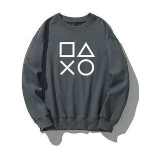 เสื้อ Crewneck ขนาดใหญ่ธรรมดาคุณภาพสูงแบบกําหนดเองสําหรับผู้ชายเสื้อสเวตเตอร์แขนยาวเสื้อสเวตเตอร์พรีเมี่ยม - Product Image 5