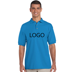 Vêtements de travail d'été à manches courtes en coton écologique à séchage rapide pour polos pour hommes personnalisés avec broderie de logo imprimé Quick - Product Image 2