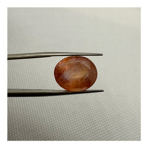 Saphir Padparadscha naturel non chauffé de qualité superlative pierres de Moissanite à facettes mélangées en vrac forme ovale - Product Image 1
