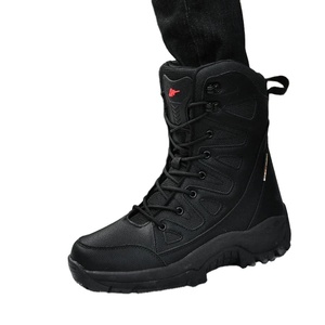 Men's Winter Warm Plush Fur Snow Boots Waterproof Outdoor Non-Slip Work Boots Tactical Desert Motorcycle Breathable Windproof - Product Image 2