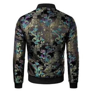 Chaqueta Universitaria Personalizada de Primera Calidad para Hombre, Satén Impermeable con Bordado y Parches, Chaquetas de Satén para Hombre del Fabricante - Product Image 2