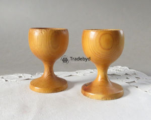 Vaso de vidrio de madera para eventos rústicos Vasos hechos a mano naturales Ideal para decoración de bodas y regalos de Tradebyd - Product Image 2