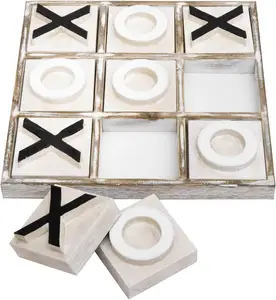 Gioco giocattolo in legno tris divertente gioco da tavolo puzzle in legno al coperto giocando gioco educativo per il commercio all'ingrosso
