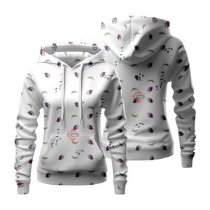Sudadera con capucha para mujer con estampado personalizado al por mayor, nuevo diseño, sublimación, tela gruesa multicolor para Otoño/Invierno - Product Image 5