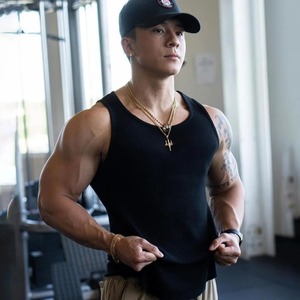 2025ใหม่เสื้อกั๊กรัดรูปคอตตอนน้ำหนักเบาสำหรับผู้ชาย, เสื้อกล้ามเนื้อผ้าระบายอากาศได้ดีแห้งเร็วสำหรับใส่เล่นกีฬาใส่ในฤดูร้อน - Product Image 5