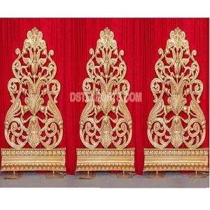 กรอบตกแต่งสถานที่จัดงานแต่งงานที่ยิ่งใหญ่กรอบเส้นใยสีทองสำหรับเวทีแต่งงานสหรัฐอเมริกางานแต่งงานในร่มกรอบเวทีแผง - Product Image 1