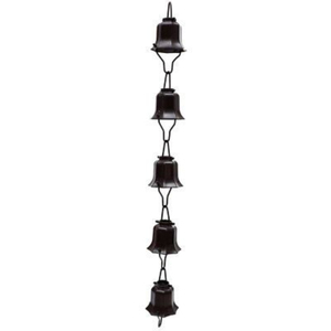 Cadenas de Lluvia de Metal Artesanales, Canaletas de Agua, Bajantes para Hogar y Jardín, Decorativas, Acabado en Cobre - Product Image 3