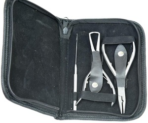 การต่อผมแบบมืออาชีพชุดเครื่องมือประดับด้วยลูกปัดพร้อมคีมห่วงกรรไกรกระเป๋าหนังปรับแต่งเครื่องมือต่อผม - Product Image 6