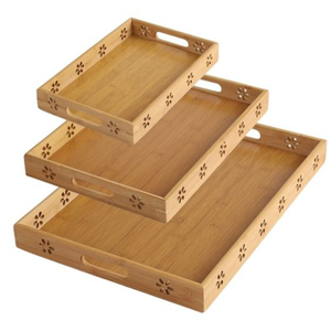 Plateau de service en bois de qualité supérieure Vaisselle au design classique Vaisselle de salle à manger Plateau de service à thé et à café par Indian Metal World - Product Image 5