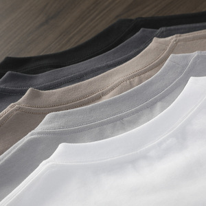 Camiseta de algodón 100% del fabricante, camiseta personalizada en blanco al por mayor, camiseta con hombros caídos para hombres - Product Image 2