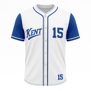 Jersey de béisbol personalizado con botón completo, uniforme de equipo deportivo sublimado o bordado con tela transpirable para hombres, mujeres y jóvenes - Product Image 1