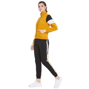 Ropa de calle personalizada para mujer, chándal de algodón con cremallera completa, chándal de dos piezas de talla grande - Product Image 3