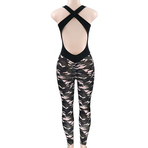 Women's High Yoga Set 2-Piece Breathable Anti-Wrinkle Sportswear Backless Tight Spandex/Nylon Gym Workout Running Fitness - Product Image 4