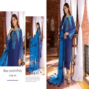 2023 últimos trajes de marca Charizma con bordado para suizo y gasa Dupatta ropa India pakistaní al por mayor - Product Image 6